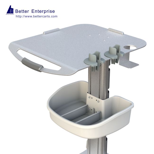 Ultrasound Cart (Fixed Height with 2 Probe Holders), Ultrasound Cart